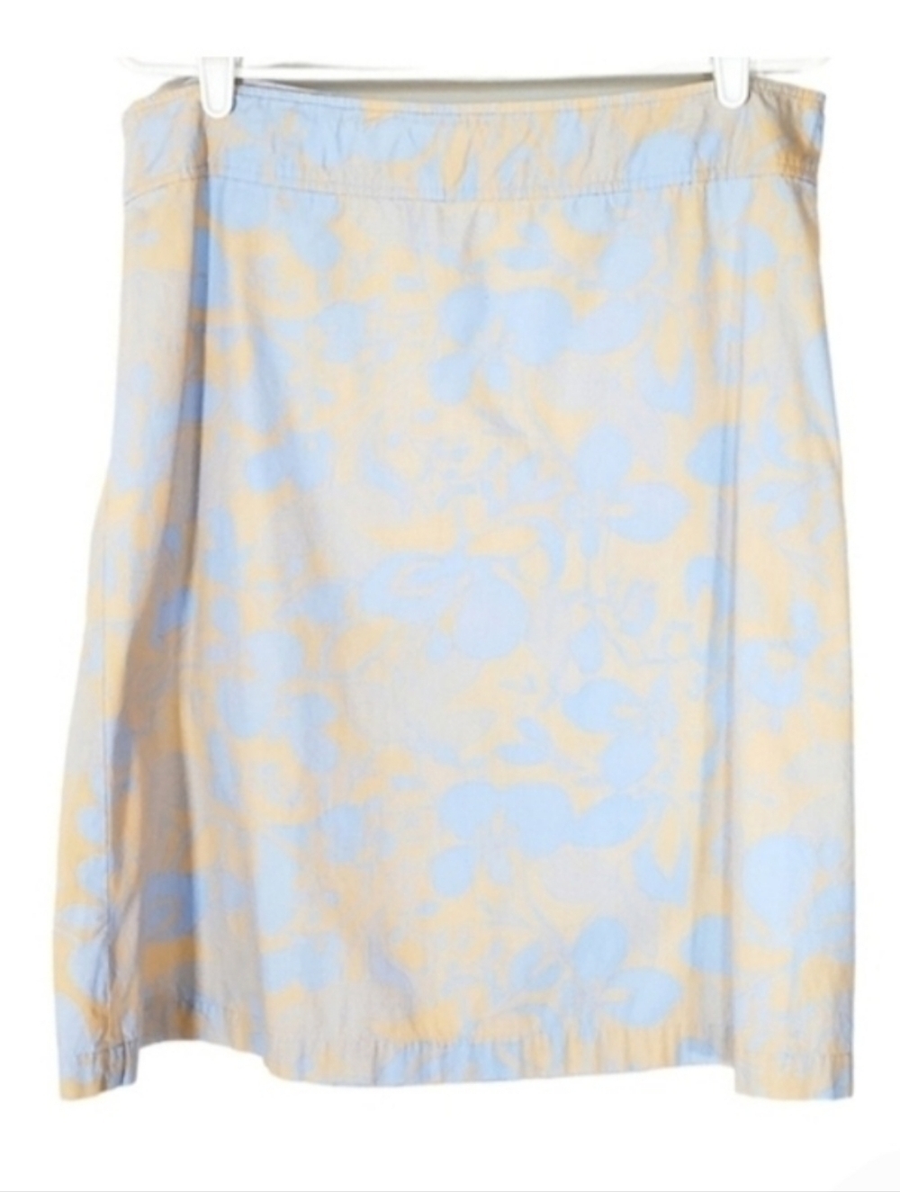 1542 * Hanna Andersson A-Line Floral Skirt Tan Blue Size L